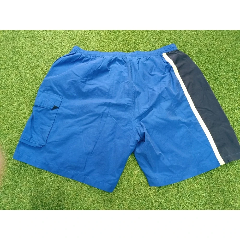 Nautica Ns-83 Swim Shorts Mens 2XLT Blue‎ Graphic Cotton Mesh Lined Swimwear